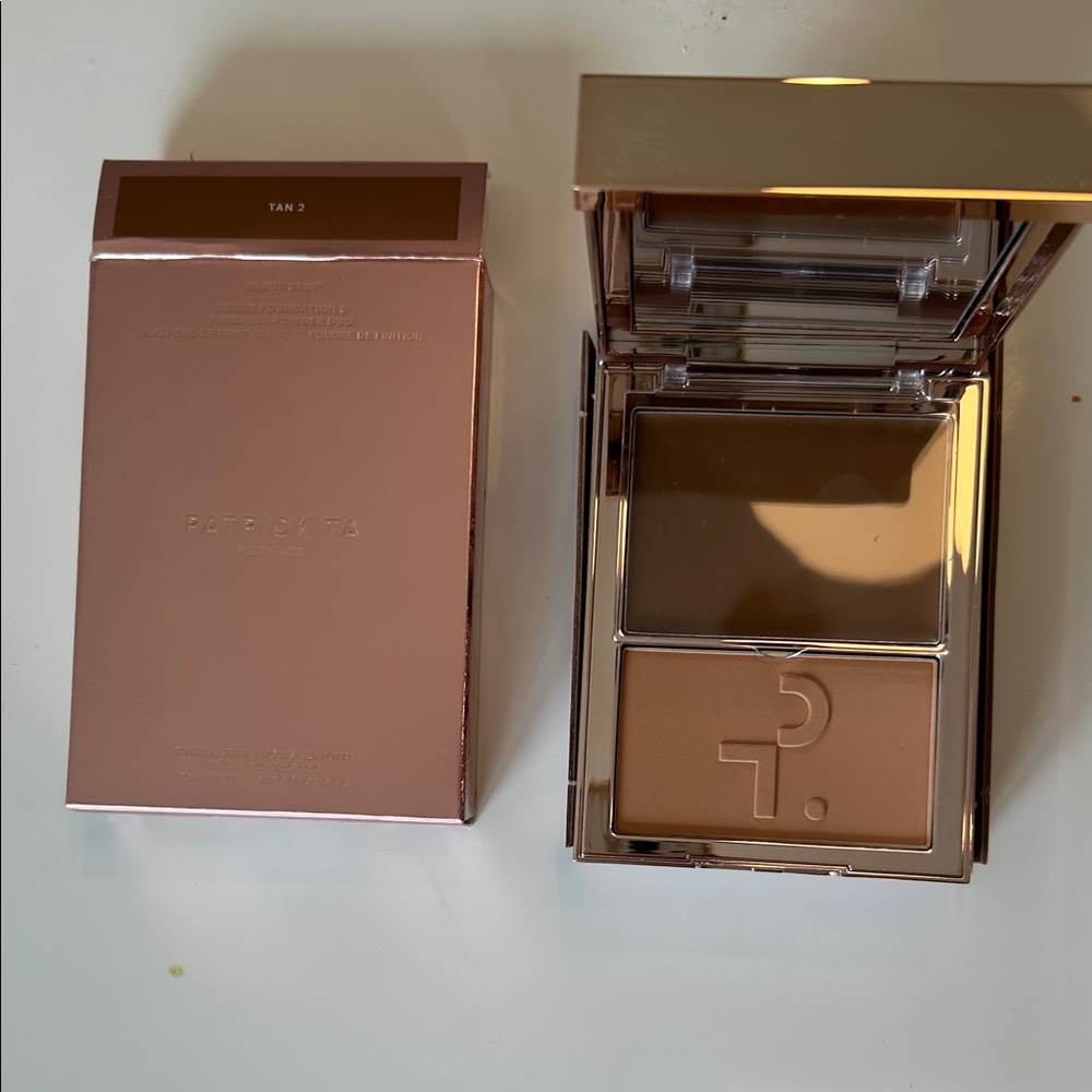 Patrick Ta Sculpting Duo - Tan and Brown lightly swatched